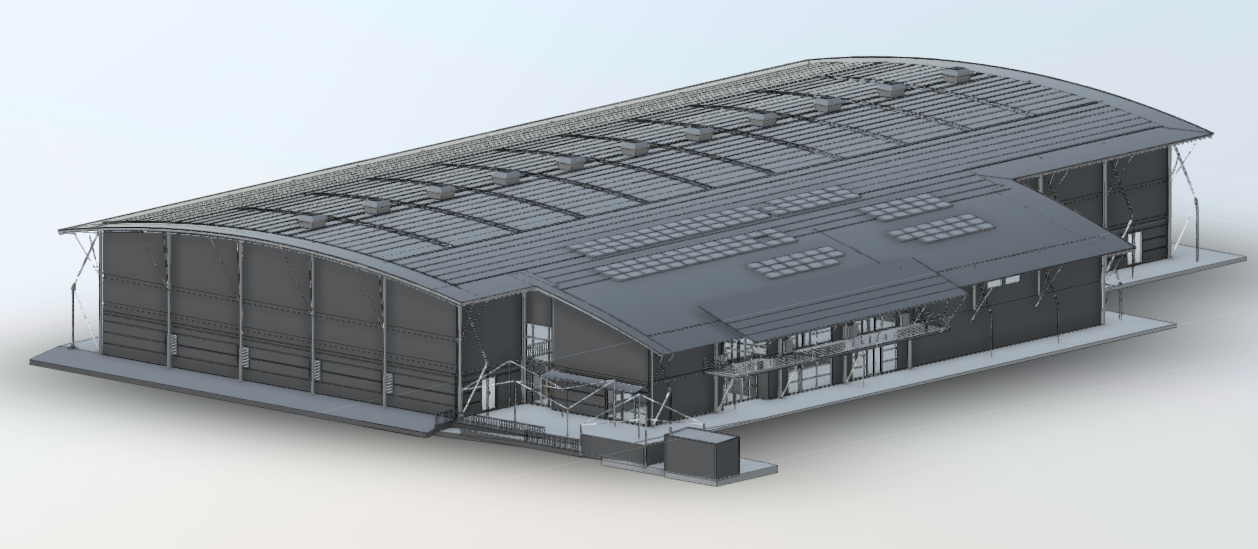 3D Scanning of an Indoor Sports Stadium 
